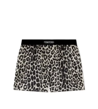 Snow Leopard zijden boxershorts