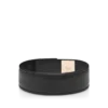 Soepele T-sluiting armband van generfd leer Soepele T-sluiting armband van generfd leer