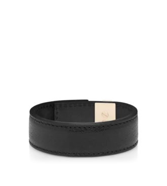Soepele T-sluiting armband van generfd leer Soepele T-sluiting armband van generfd leer