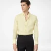 Soepelvallend slim fit overhemd van gabardine