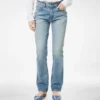 Stonewashed denim broek met rechte pijpen Stonewashed denim broek met rechte pijpen