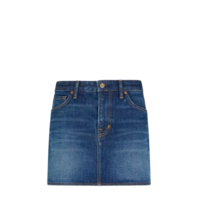 Stonewashed denim minirok Stonewashed denim minirok