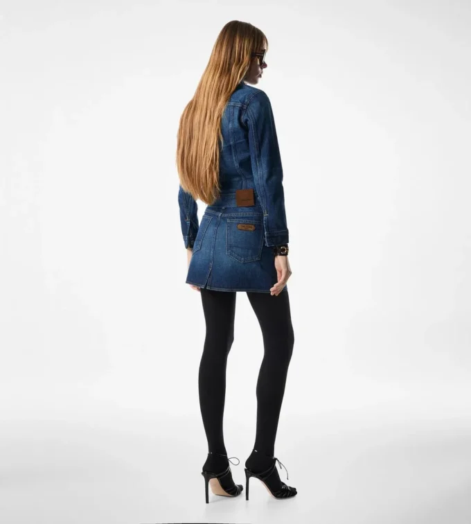 Stonewashed denim minirok Stonewashed denim minirok