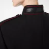 Strak officiersjack van wolgabardine met biezen Strak officiersjack van wolgabardine met biezen