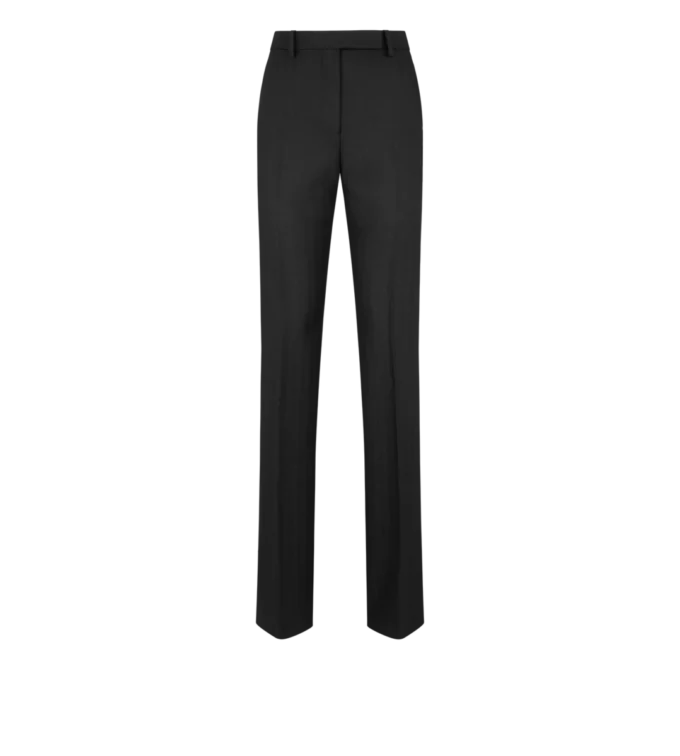 Strakke, getailleerde rechte broek met visgraatmotief Strakke, getailleerde rechte broek met visgraatmotief