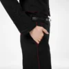 Strakke officiersbroek van wolgabardine met biezen Strakke officiersbroek van wolgabardine met biezen