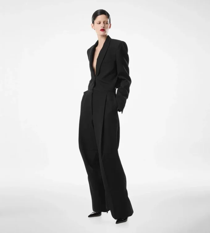 Strakke wollen smoking jumpsuit Strakke wollen smoking jumpsuit