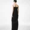 Strakke wollen strapless avondjurk Strakke wollen strapless avondjurk