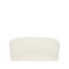 Strapless bandeau met ton-sur-ton geborduurd Tf-logo
