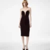 Strapless fluwelen cocktailjurk Strapless fluwelen cocktailjurk