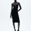 Strapless fluwelen cocktailjurk Strapless fluwelen cocktailjurk