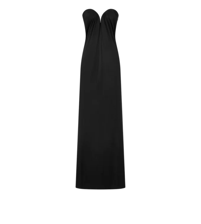 Strapless gedrapeerde avondjurk Strapless gedrapeerde avondjurk
