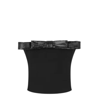 Strapless top met strikdetail Strapless top met strikdetail