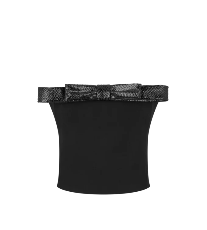 Strapless top met strikdetail Strapless top met strikdetail