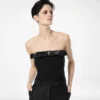 Strapless top met strikdetail Strapless top met strikdetail