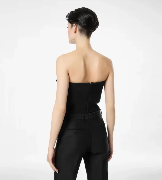 Strapless top met strikdetail Strapless top met strikdetail