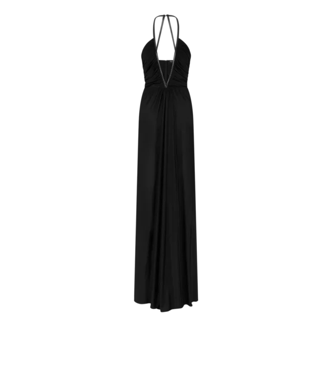 Stretch Jersey avondjurk met diepe V-hals Stretch Jersey avondjurk met diepe V-hals