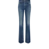 Stretch Raw Denim Flared Pants