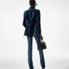 Stretch Raw Denim Flared Pants