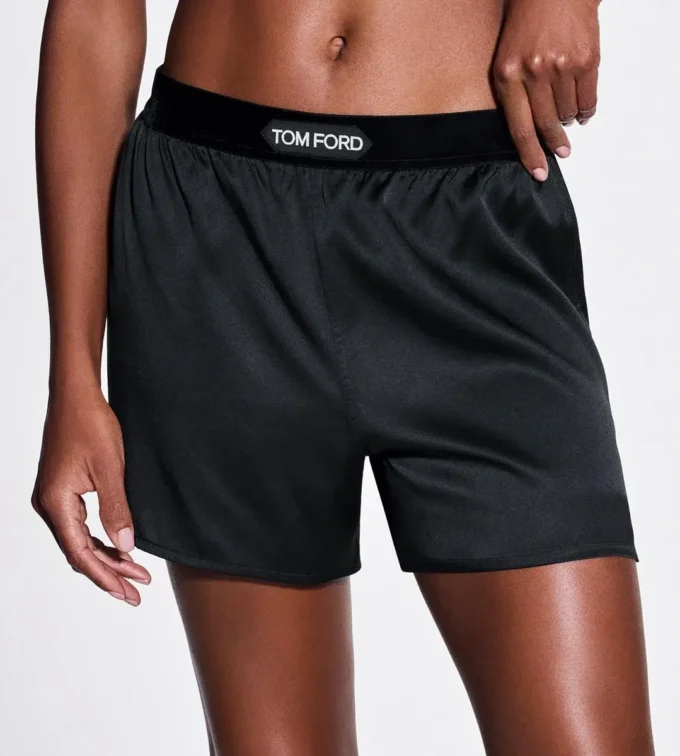Stretch zijden satijnen boxershort