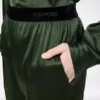 Stretch zijden satijnen pyjamabroek Stretch zijden satijnen pyjamabroek