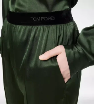 Stretch zijden satijnen pyjamabroek