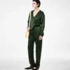 Stretch zijden satijnen pyjamabroek Stretch zijden satijnen pyjamabroek