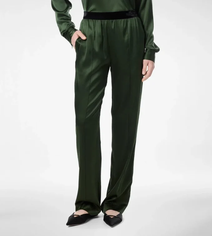 Stretch zijden satijnen pyjamabroek Stretch zijden satijnen pyjamabroek