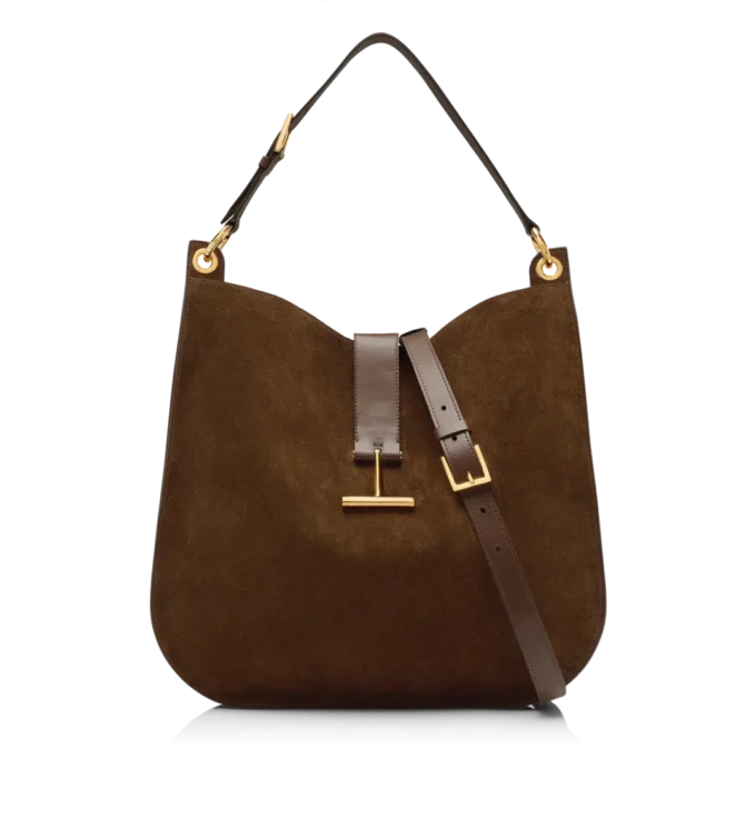 Suède en glad leer Tara Large Crossbody Suède en glad leer Tara Large Crossbody