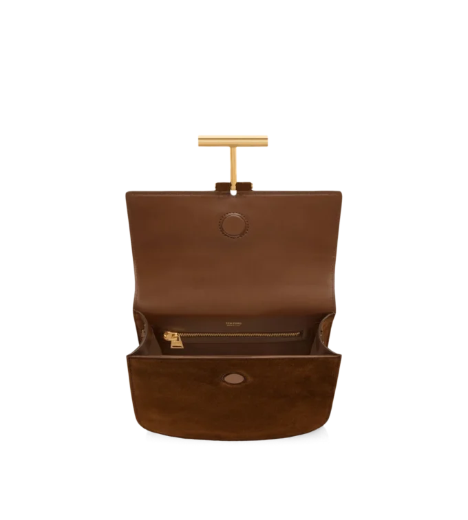 Suède en leer Tara mini crossbody Suède en leer Tara mini crossbody