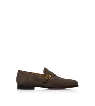 Suède Gigi Twisted Band Buckle Loafer