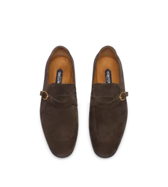 Suède Gigi Twisted Band Buckle Loafer