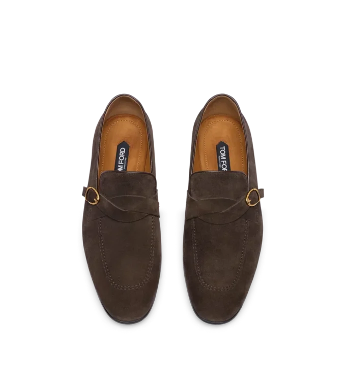 Suède Gigi Twisted Band Buckle Loafer Suède Gigi Twisted Band Buckle Loafer