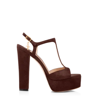 Suède leren Angelina platform sandalen