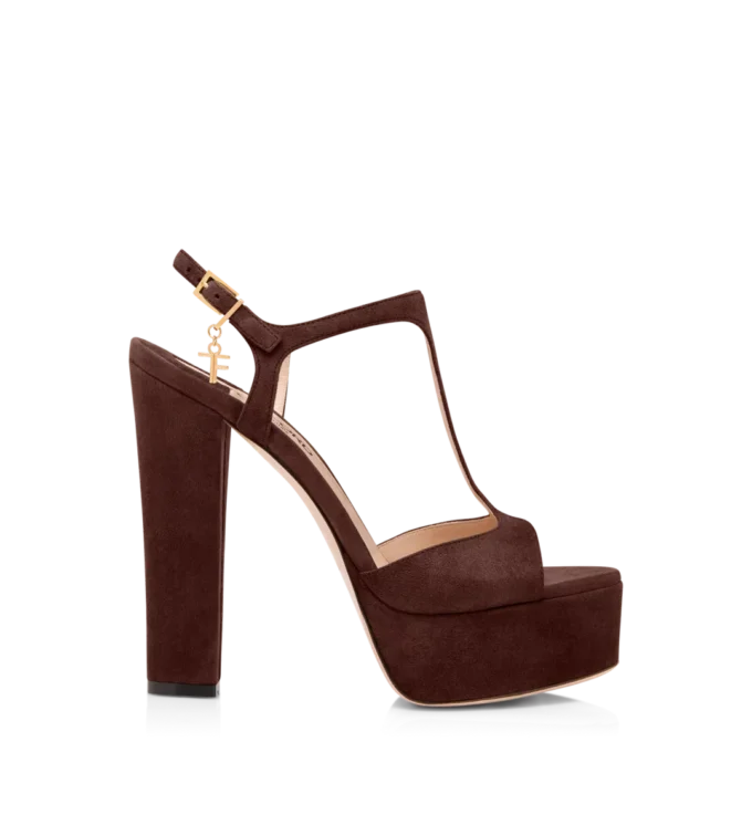Suède leren Angelina platform sandalen