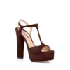 Suède leren Angelina platform sandalen