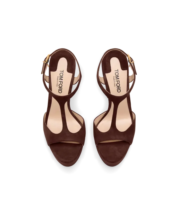 Suède leren Angelina platform sandalen