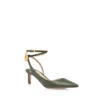 Suède leren Padlock Slingback met hagedis-effect Suède leren Padlock Slingback met hagedis-effect