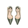 Suède leren Padlock Slingback met hagedis-effect Suède leren Padlock Slingback met hagedis-effect