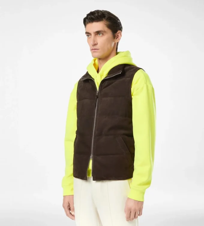Suède lichtgevulde gilet