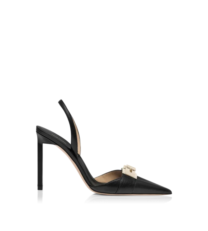 Supple Grain Leather T Latch Slingback Supple Grain Leather T Latch Slingback