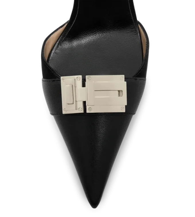 Supple Grain Leather T Latch Slingback Supple Grain Leather T Latch Slingback