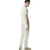 T-shirt met ronde hals en geribde boorden