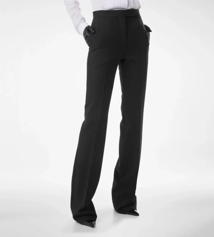 Tailored smokingbroek van wol-zijde mix Tailored smokingbroek van wol-zijde mix