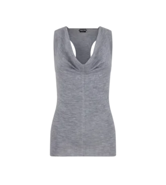 Tanktop met colkraag van merinowol