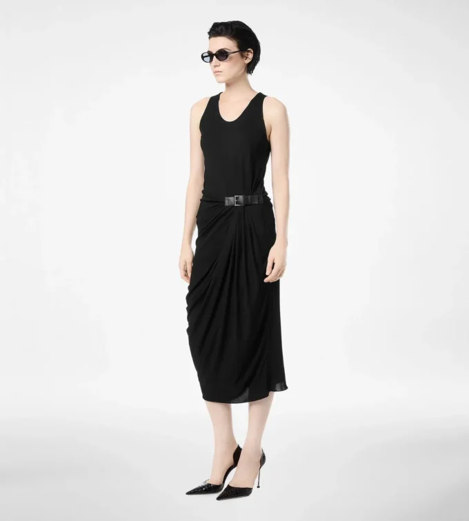 Tanktopjurk met lederen details Tanktopjurk met lederen details