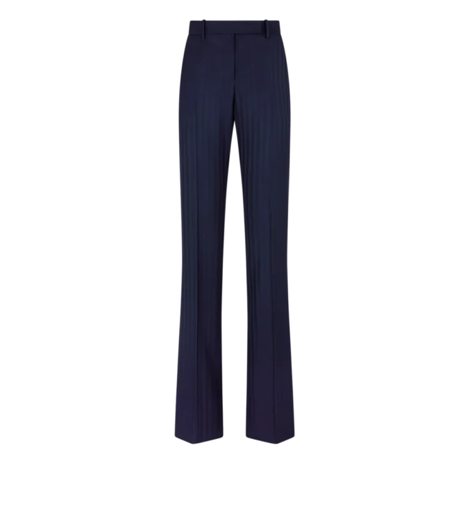 Tonal Stripe Virgin Wool Tailored Straight Pants Tonal Stripe Virgin Wool Tailored Straight Pants