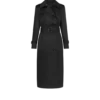 Trenchcoat met leren onderkraag Trenchcoat met leren onderkraag
