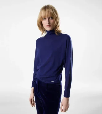 Trui met lange mouwen en col met Tom Ford metalen plaatje