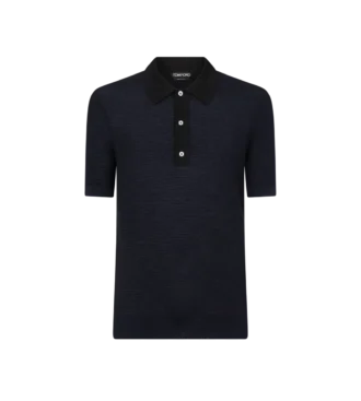 Tweekleurige polo van merinowol